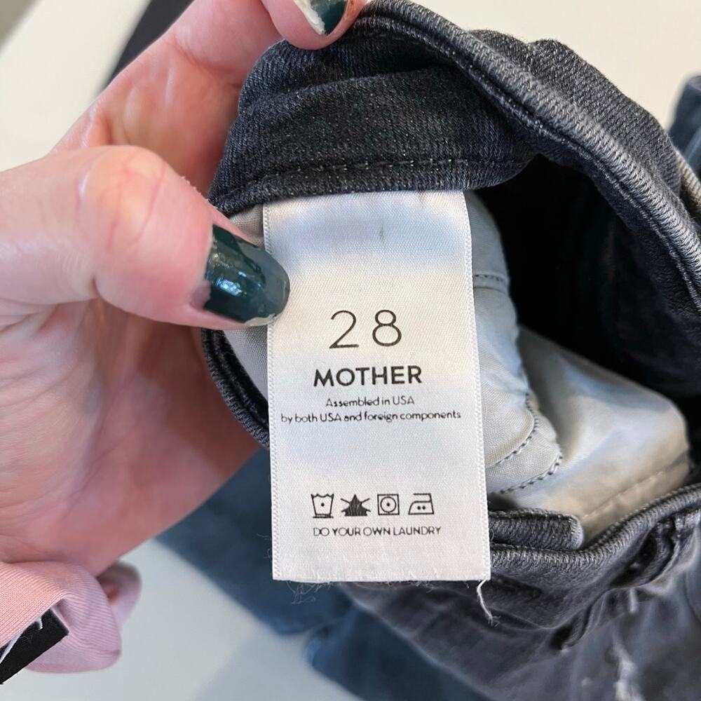 Mother Denim Undone‎ Hem Looker Ankle Jeans in Stealing Shadows size 28 - Picture 8 of 14